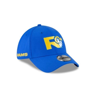 Blue Los Angeles Rams Hat - New Era NFL Logo Mix 39THIRTY Stretch Fit Caps USA1024678